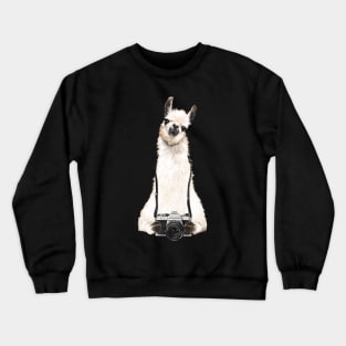 Llama the Photographer Crewneck Sweatshirt